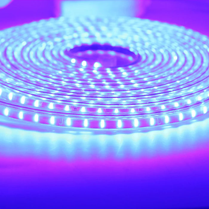 Ruban LED étanche IP67 de 50m installé sur une terrasse