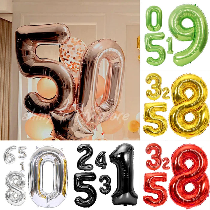 Ballon chiffre or rose 40 pouces décoration anniversaire