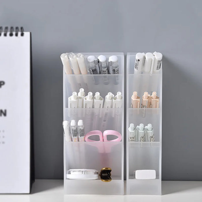 Organisateur de bureau 4 grilles blanc