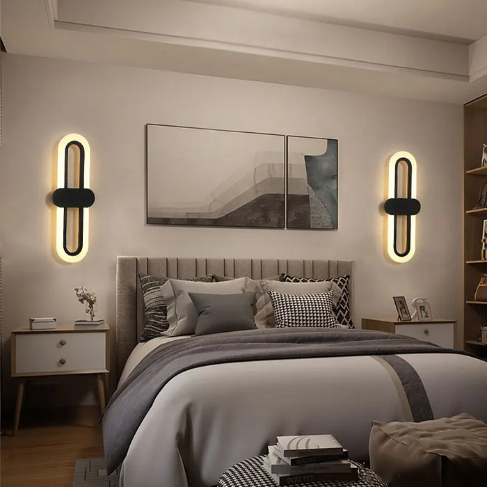 Applique murale LED 3 couleurs changeantes pour WC design minimaliste