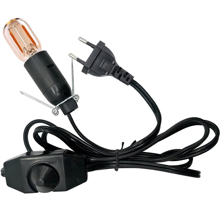 Cordon lampe sel himalaya variateur E14 noir