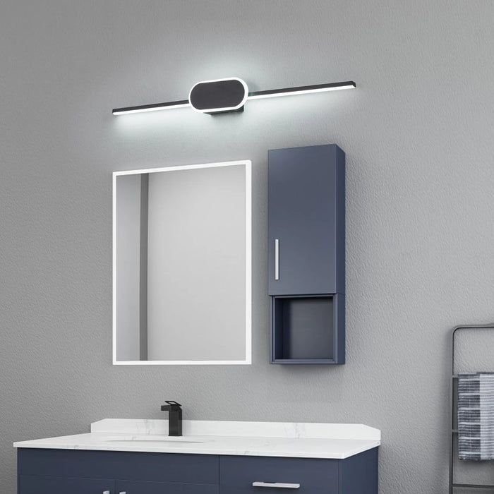 Applique murale LED moderne noire pour salle de bain