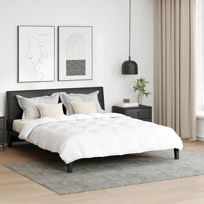 Parure de lit 200x220 coton blanc avec oreiller