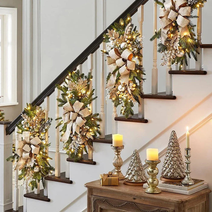 Décoration escalier Noël lumineuse sans fil guirlande LED