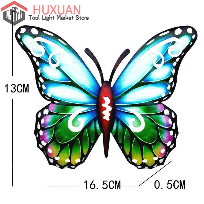 Décoration murale papillon métal 2D kaki foncé