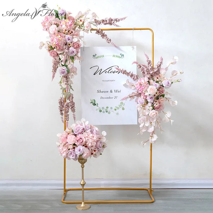 Composition fleur artificielle rose pour décoration mariage
