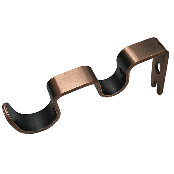 Support de tringle à rideau double réglable en métal noir