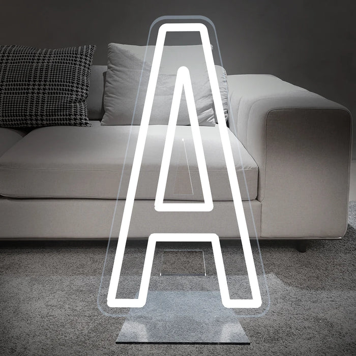 Lettre lumineuse 76cm alphabet personnalisé blanc chaud