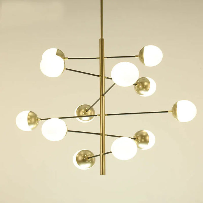 Suspension LED en verre noir pour chambre moderne