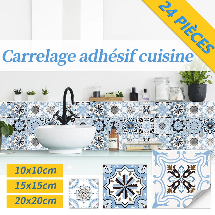 Autocollants de carrelage mural 3D abstrait pour cuisine et salle de bain