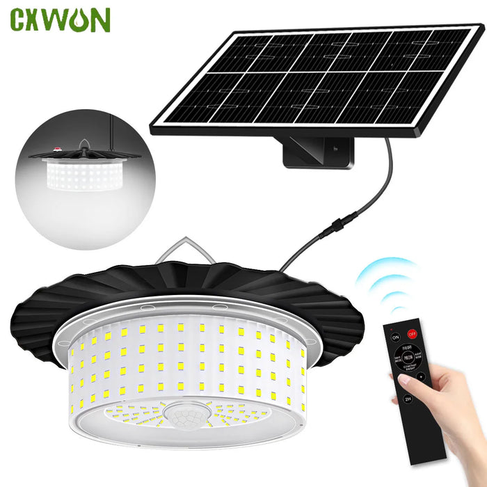 Lampe solaire extérieur avec détecteur de mouvement 244 LED bleue