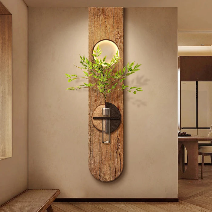 Lampe murale LED moderne en bois pour décoration d'intérieur