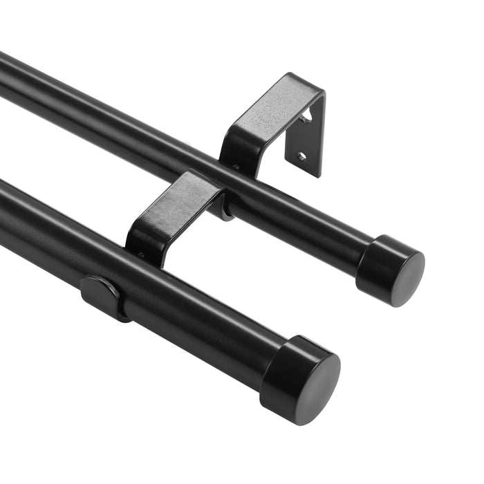 Tringle à rideau double extensible en alliage d'aluminium pour salon