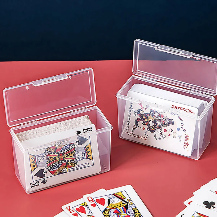 Boîte rangement cartes poker transparente PP