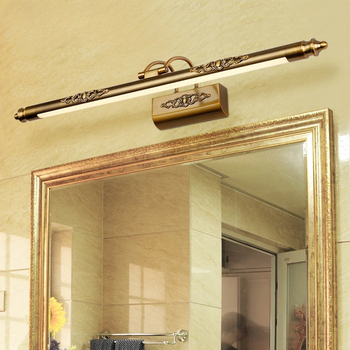 Miroir LED rétro étanche pour salle de bain style américain rocker sculpté