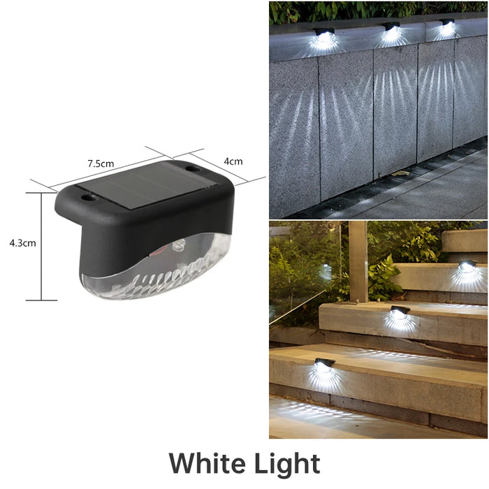 Applique murale solaire LED bleue pour escaliers extérieurs