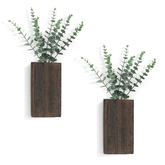 Jardinière murale en bois blanc pour fleurs séchées