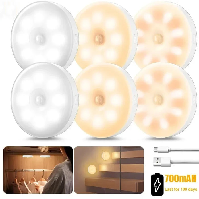 Lampe LED sans fil capteur mouvement blanc