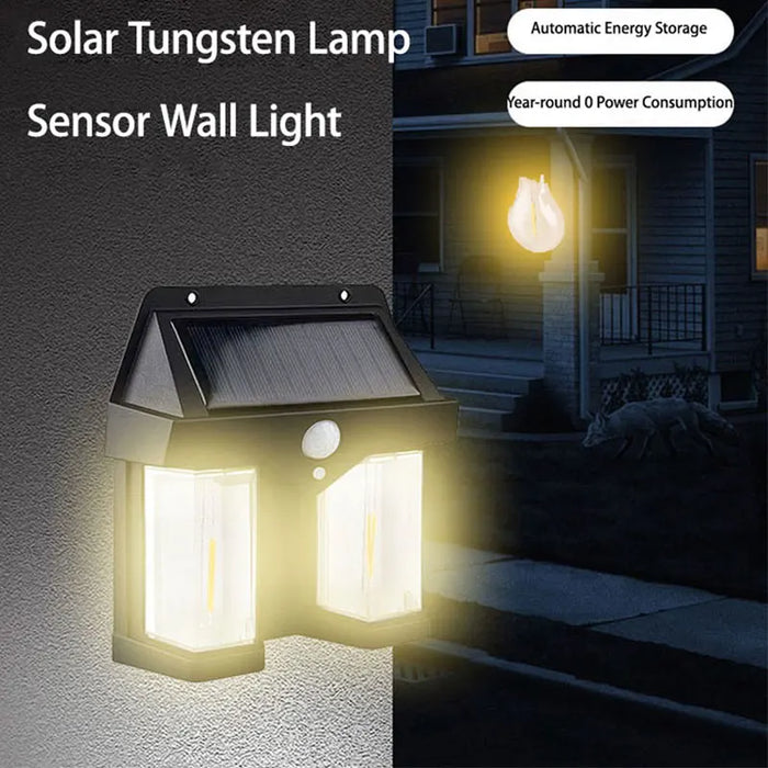 Applique murale LED solaire avec détecteur de mouvement pour extérieur