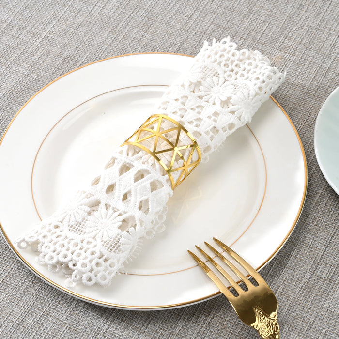 Rond de serviette or pour décoration de table mariage