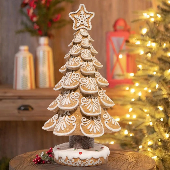 Figurines pain d'épice décoration Noël fait main vert clair