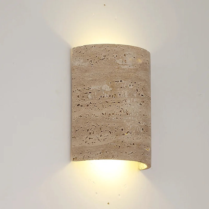 Applique murale vintage en pierre naturelle LED dans une chambre