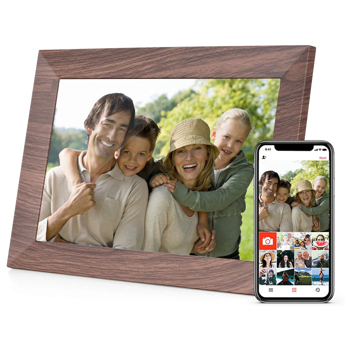 Cadre photo numérique WiFi 10.1 pouces écran tactile IPS sur table