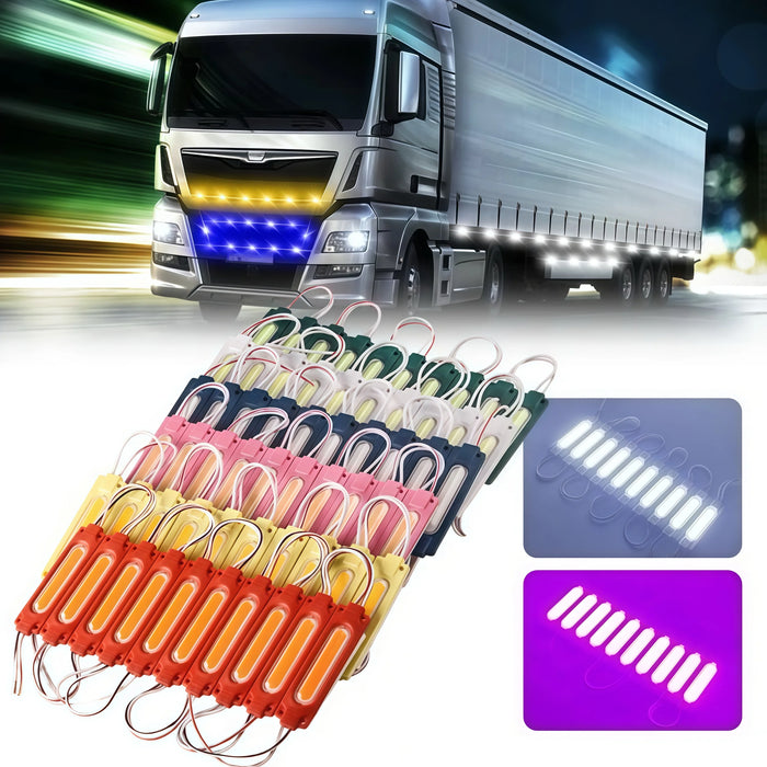 Kit 10 modules LED COB 12V/24V pour enseigne lumineuse camion