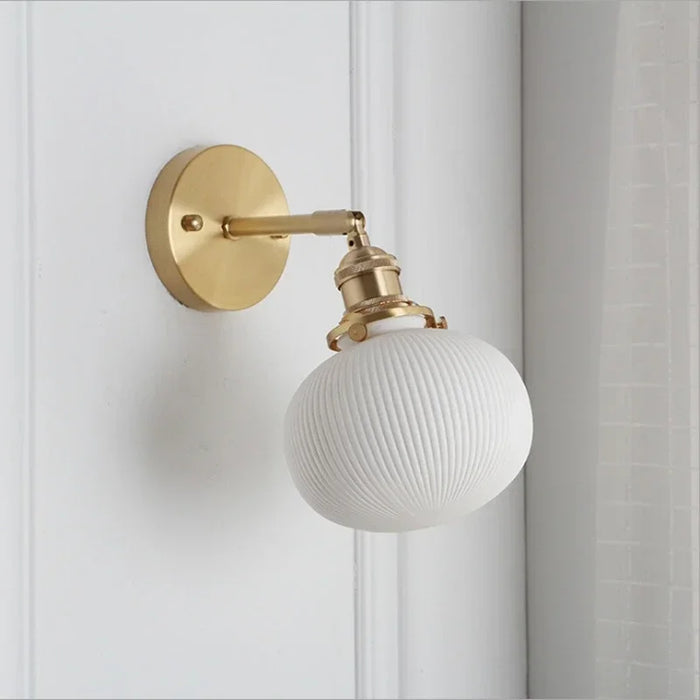 Applique murale LED en céramique blanche design moderne pour salon et chambre