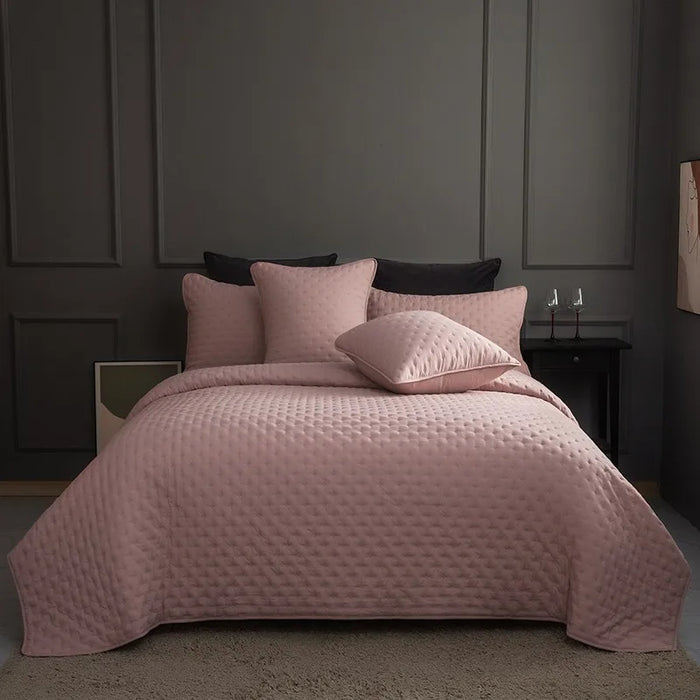 Housse de couette taupe Stitch réversible avec taies d'oreiller