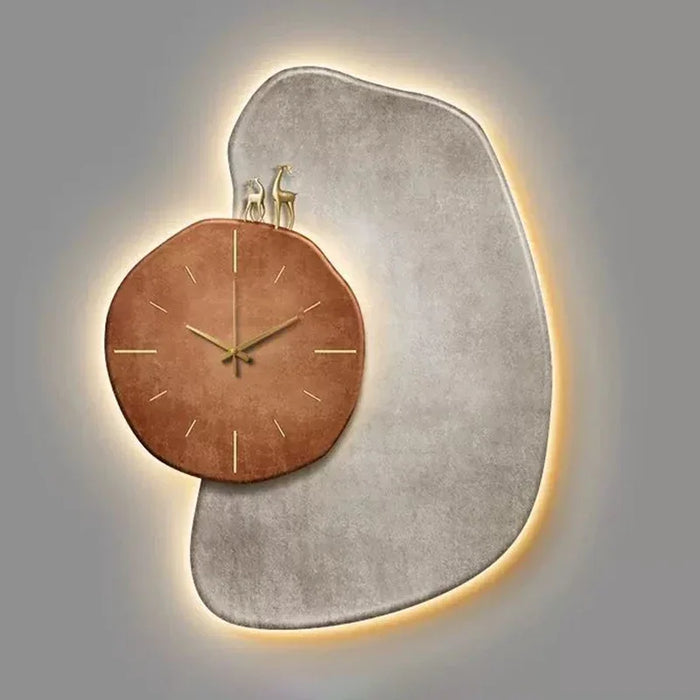 Horloge murale LED design géométrique blanche