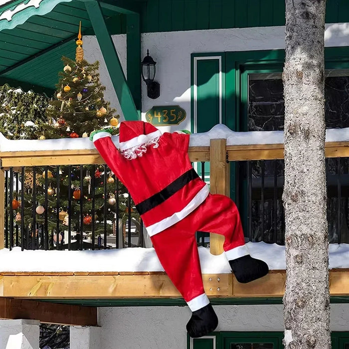 Père Noël grimpant 170cm sur balcon