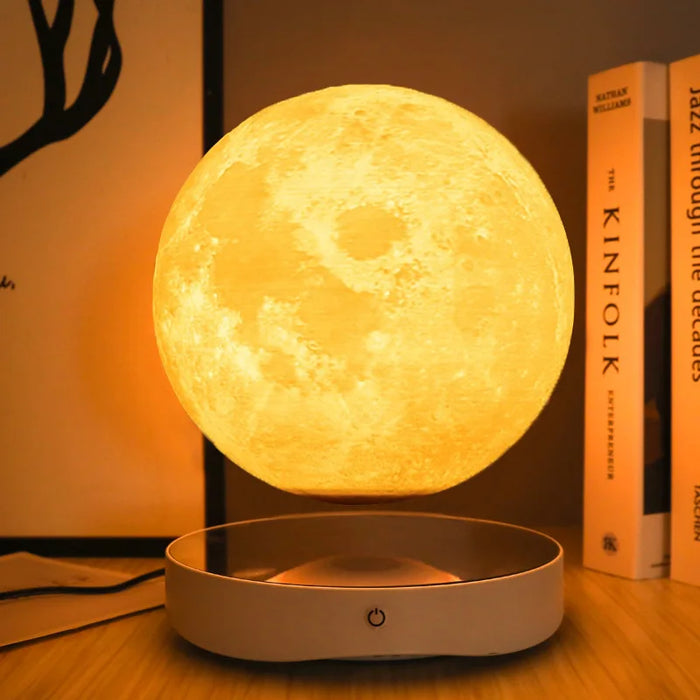 Lampe lune à lévitation magnétique 18cm vue d'ensemble