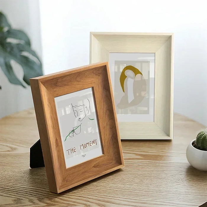 Cadre photo vintage résine bois vieilli avec plexiglas - Ombre Interieur