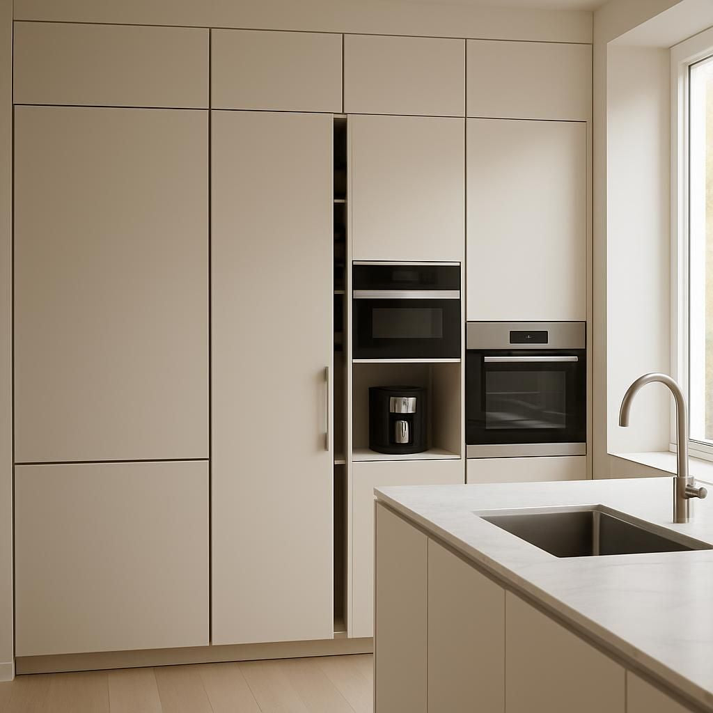 Cacher l'électroménager dans une cuisine design et fonctionnelle