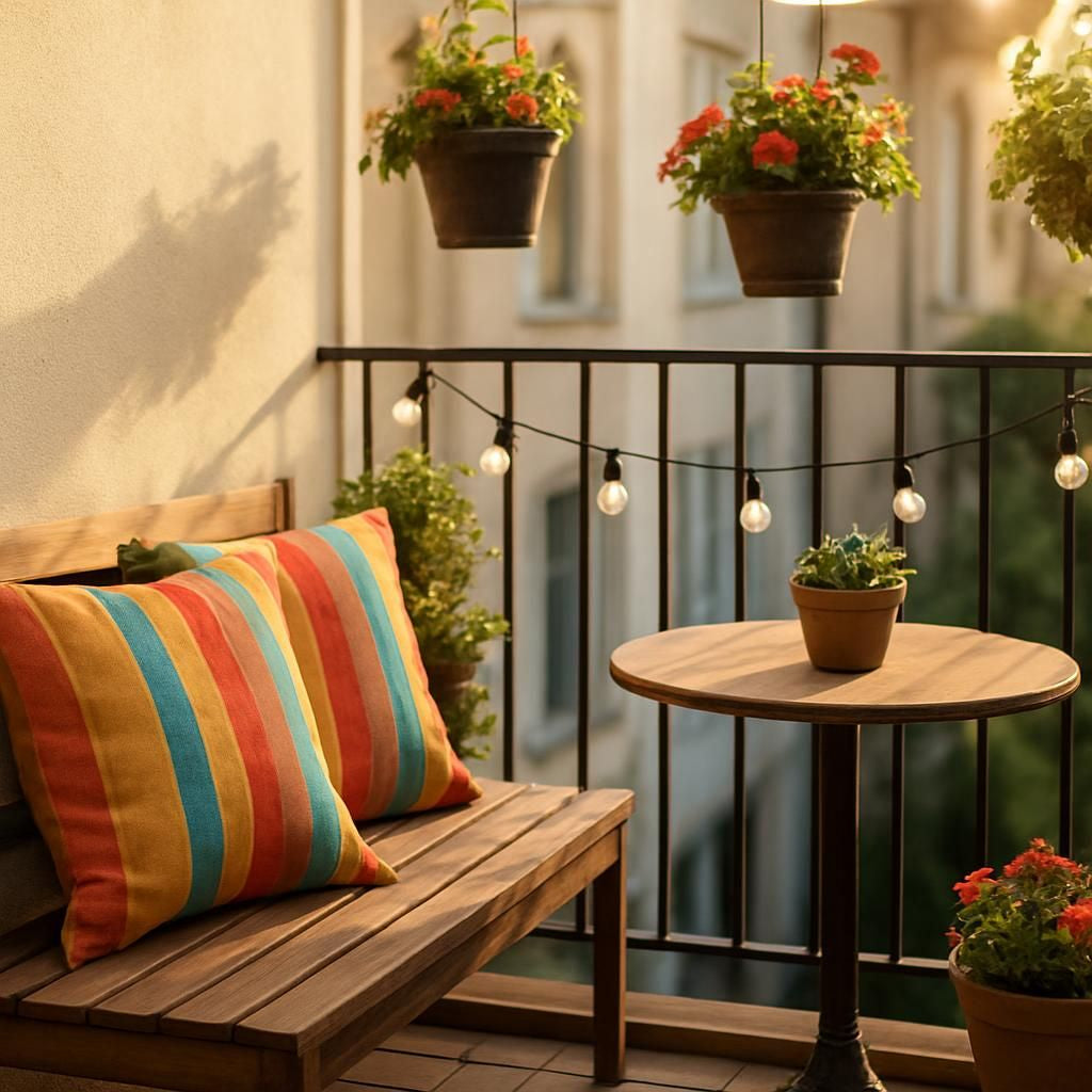 Décoration de balcon économique avec des idées créatives et accessibles