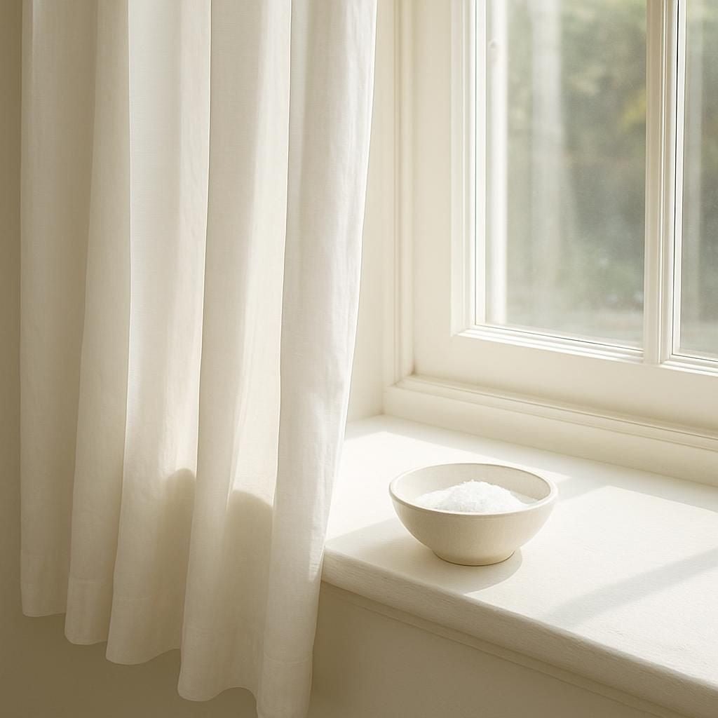 Voilages blancs éclatants : astuce de nettoyage pour rideaux en dentelle