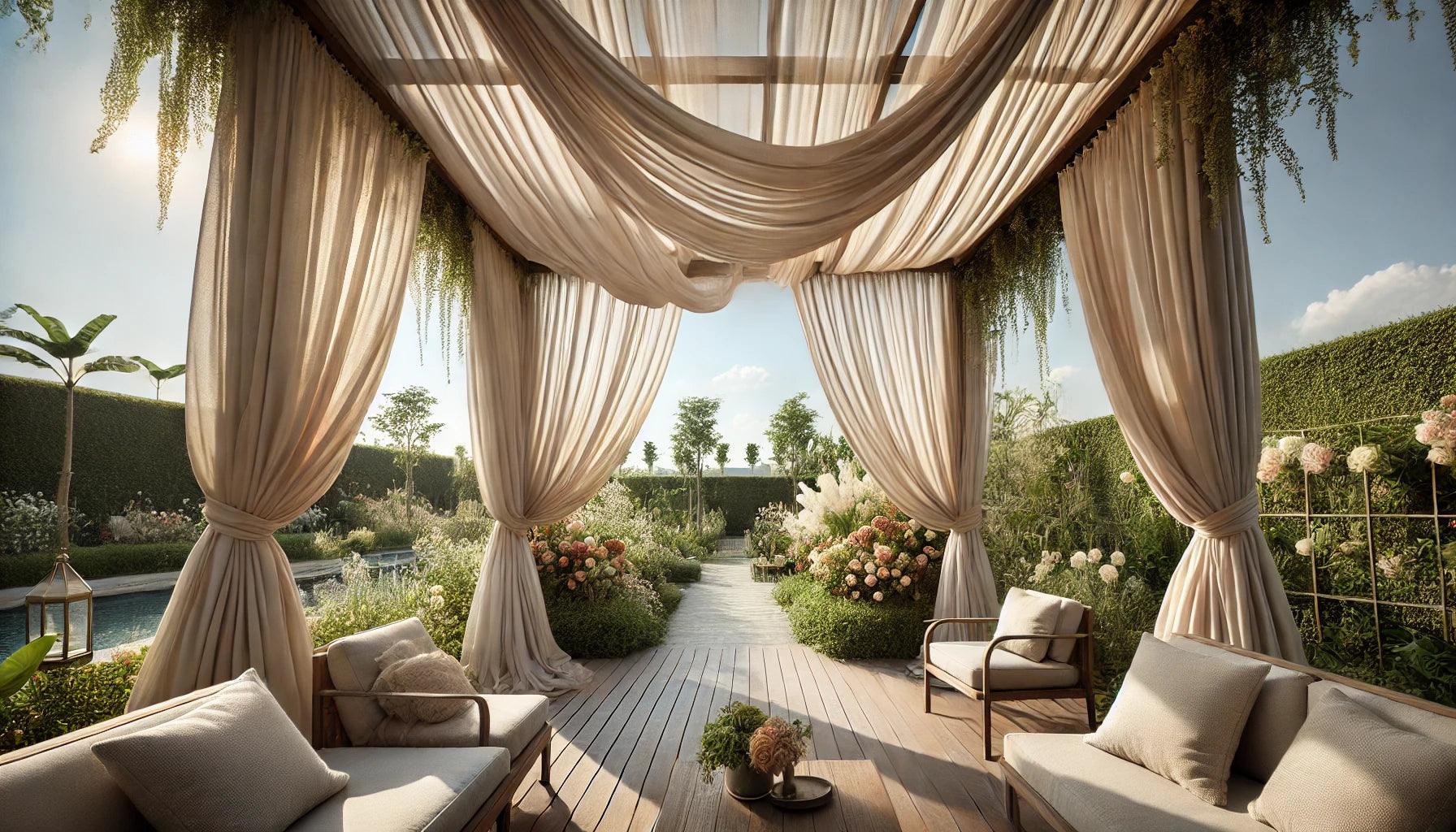 Transformez Votre Jardin avec des Rideaux Extérieurs | Ombre Interieur
