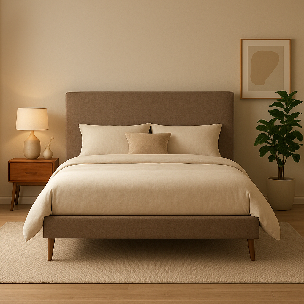 Tête de lit 160x200 en tissu capitonné, design moderne pour chambre à coucher