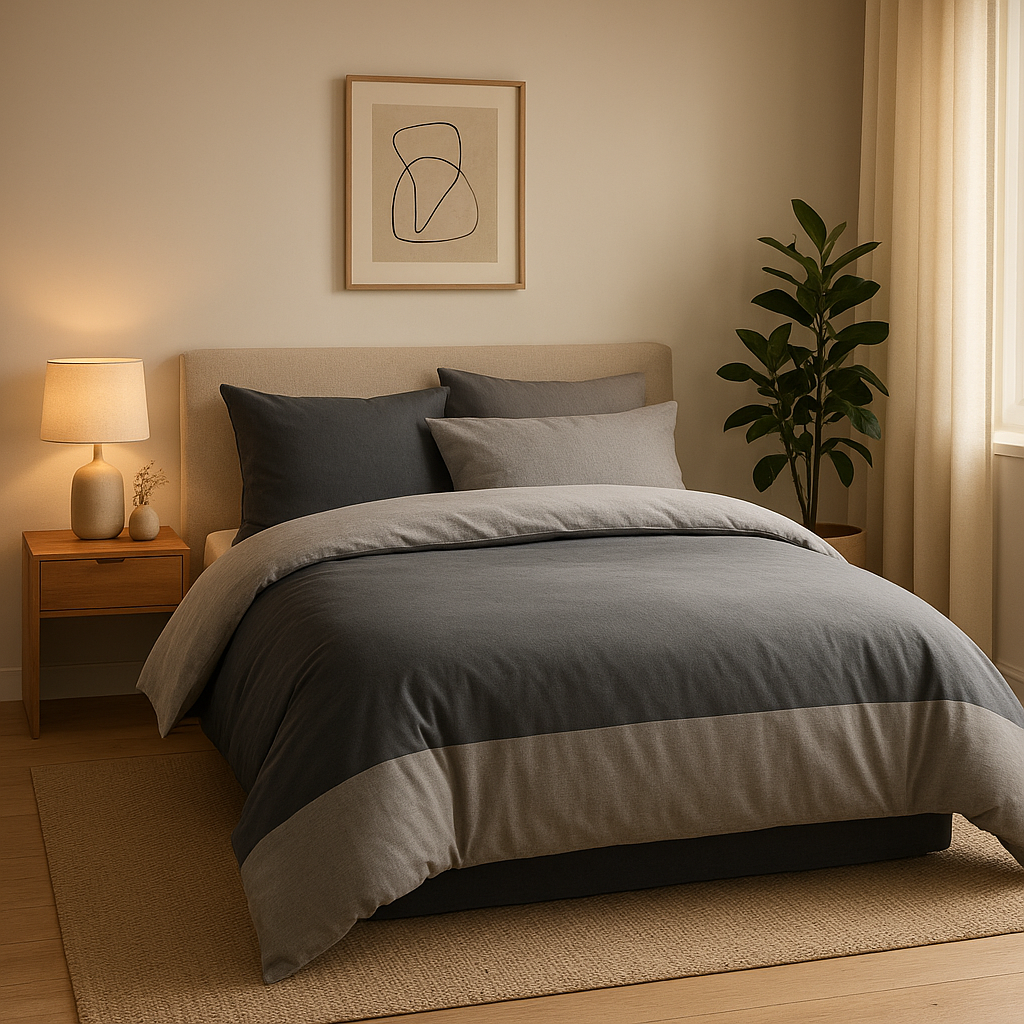 Housse de couette ado garçon aux motifs modernes pour une chambre jeune et tendance.