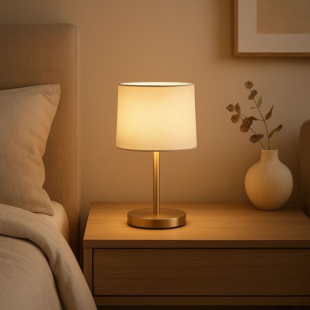 Lampe de chevet sans fil design, rechargeable et moderne pour une ambiance apaisante
