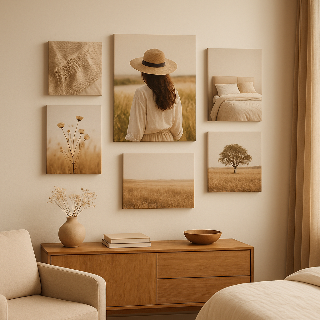 Photo pêle-mêle personnalisée sur toile pour décorer votre intérieur avec vos souvenirs