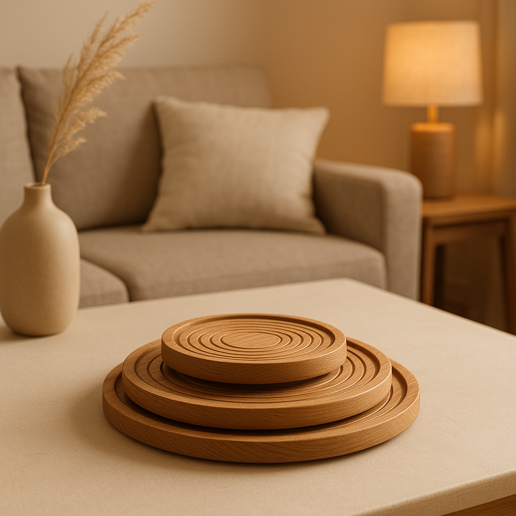 Dessous de plat en bois naturel pour protéger votre table avec élégance