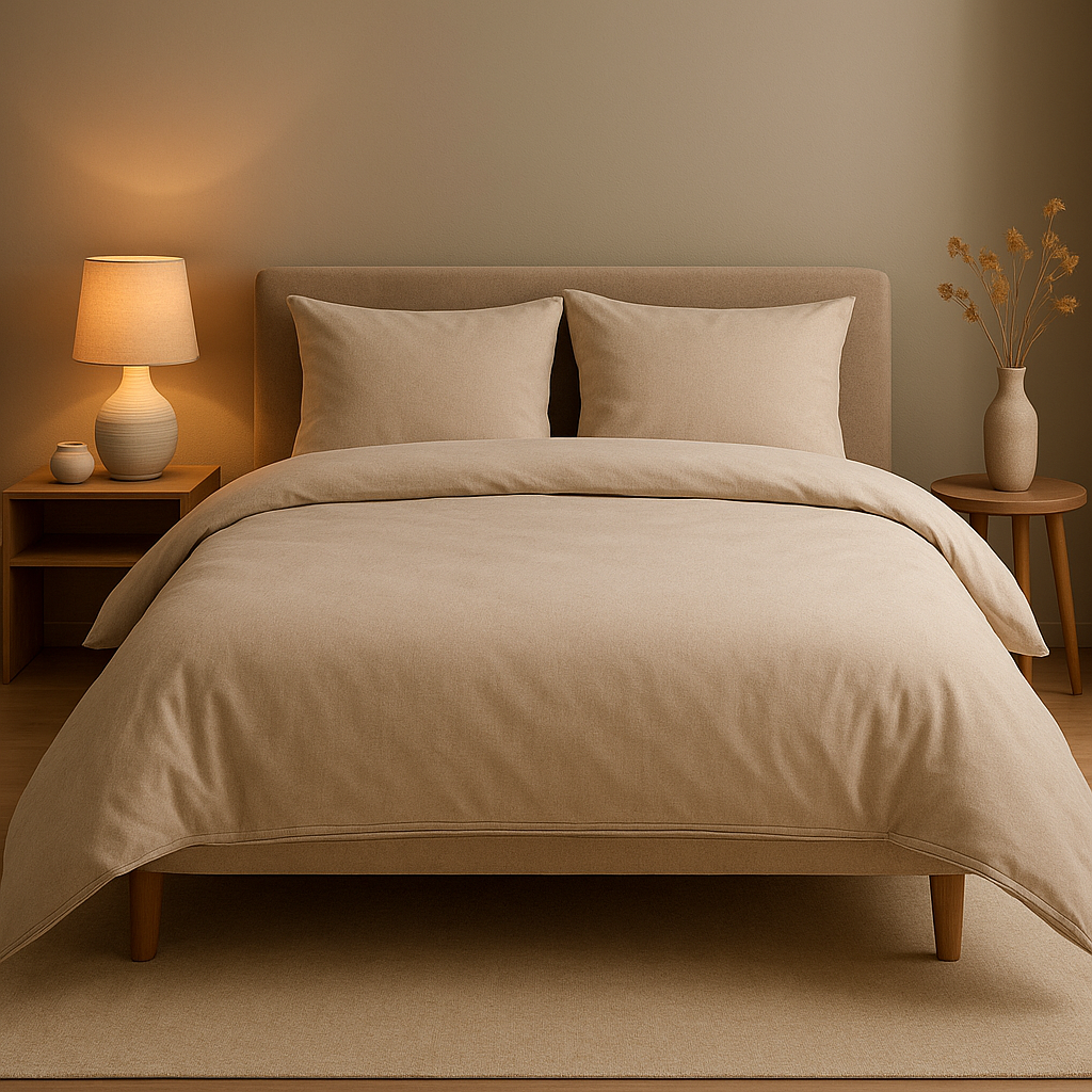 Housse de couette zippée en lin, élégante et pratique pour une chambre harmonieuse.