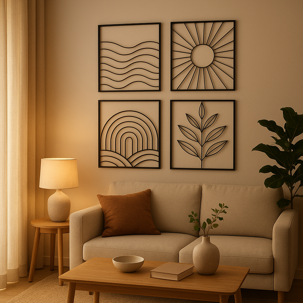 Décoration murale extérieure pour terrasse, panneaux en bois ajourés pour ombre et style