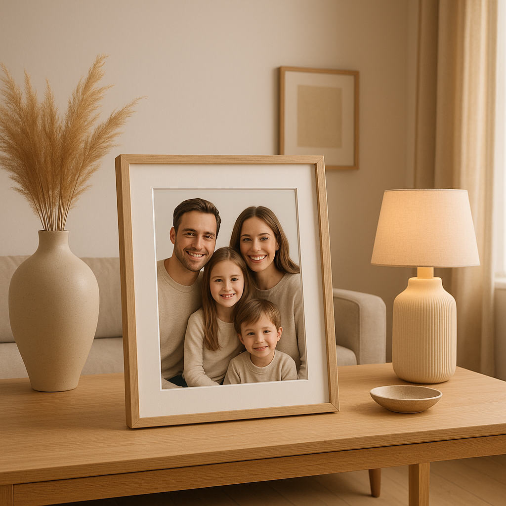 Cadre photo familial design pour afficher vos plus beaux souvenirs en décoration intérieure