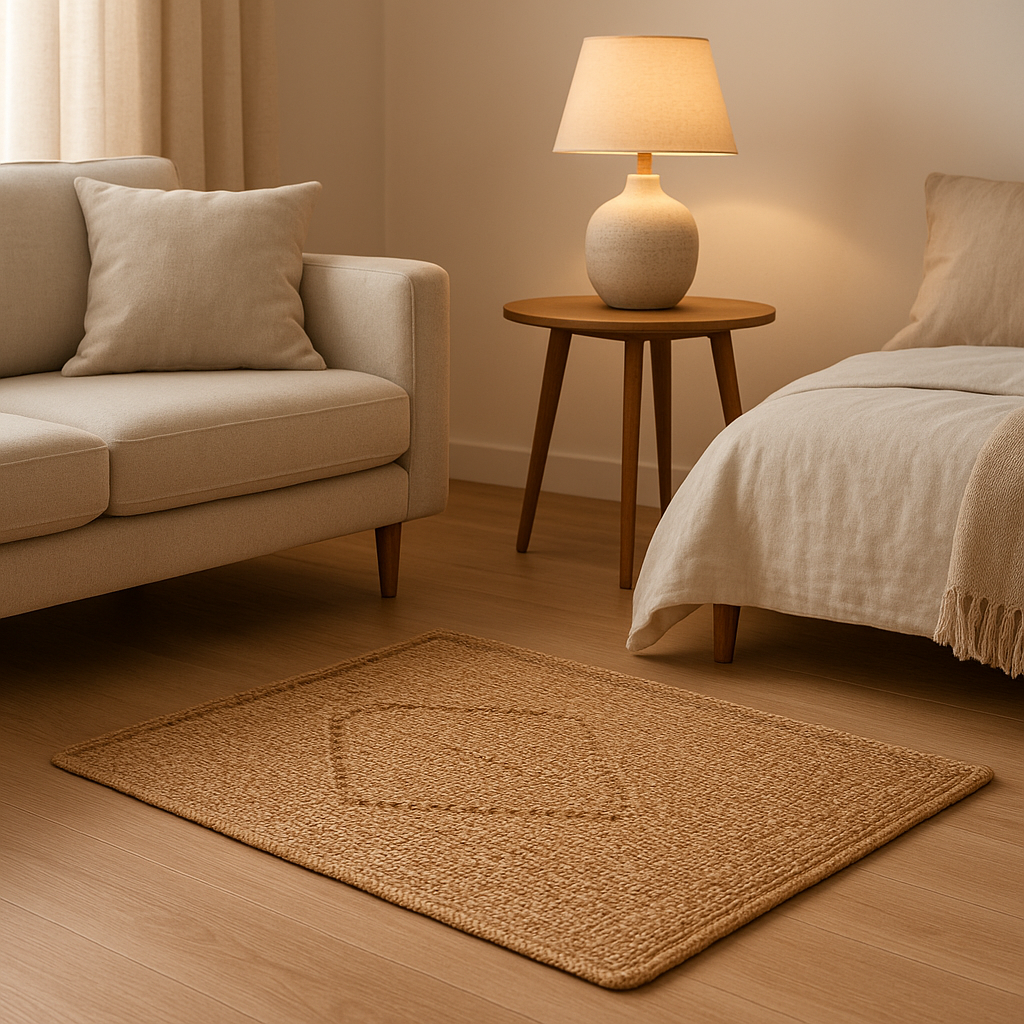 Paillasson d'intérieur style Camargue en fibres naturelles pour un décor provençal chaleureux.