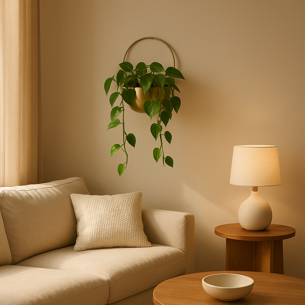 Support plante murale design en macramé pour suspendre vos plantes d'intérieur