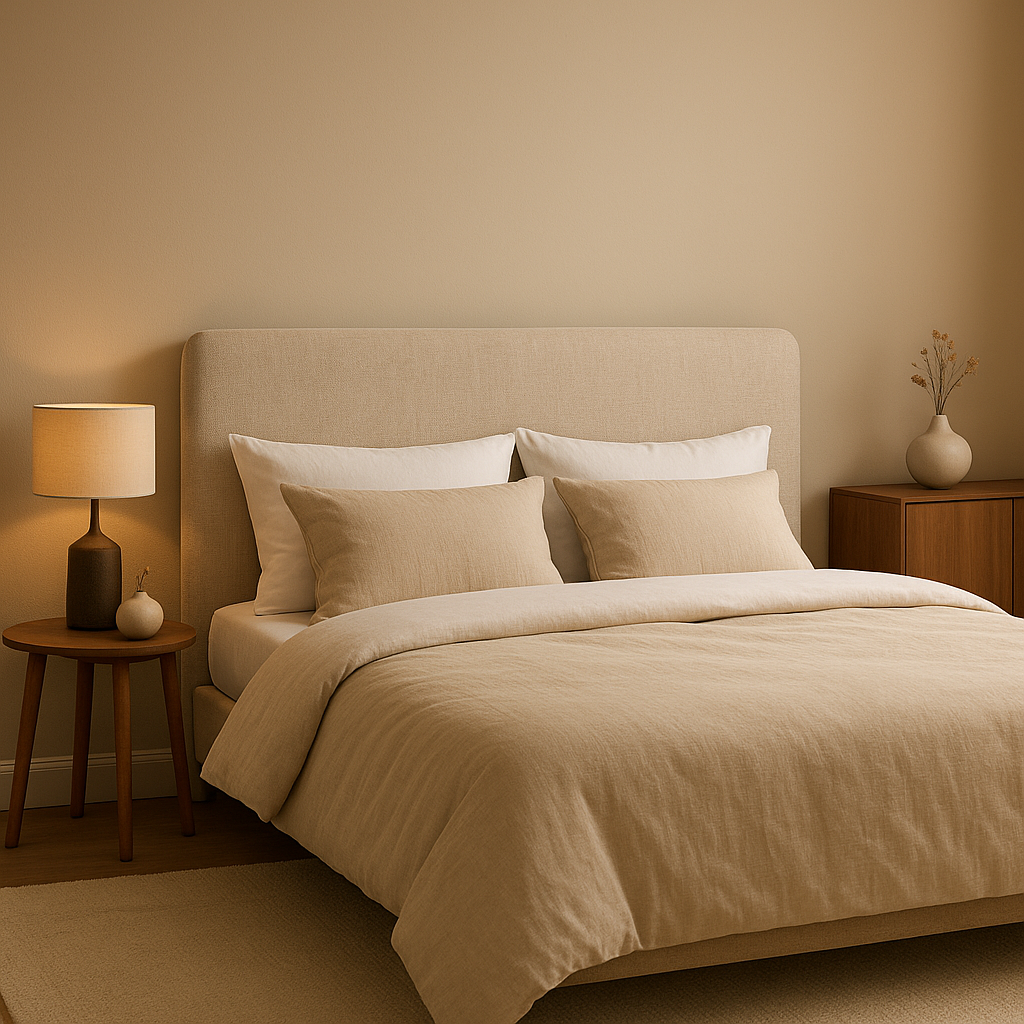 Housse tête de lit design pour habiller et protéger votre tête de lit avec élégance.