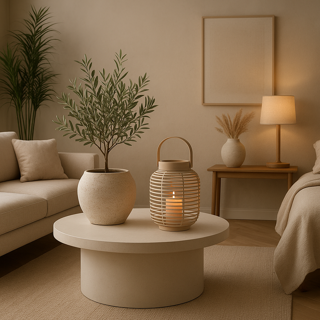 Décoration extérieure jardin moderne avec des meubles design et des plantes élégantes